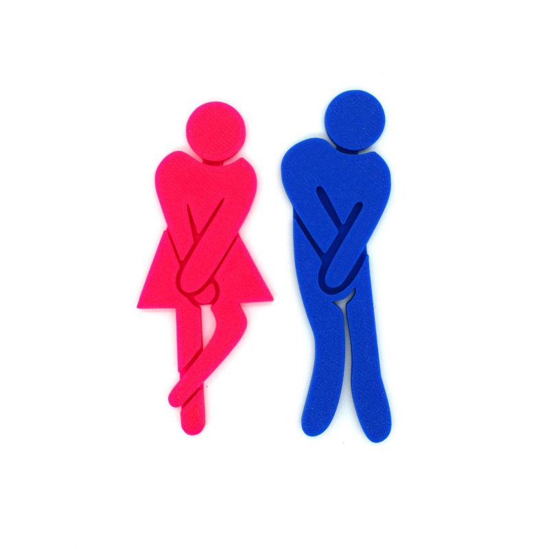 Toilet door/wall sign couple Gents and Ladies