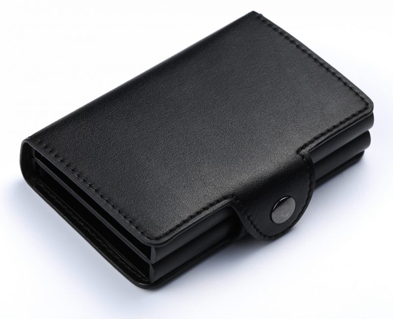 Double Anti-theft Wallet RFID Wallet Card Holder Black