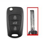 3 buttons remote car key shell center groove for Kia
