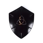 Metal Medieval Dark Knight Triangle Curved Shield SWE70