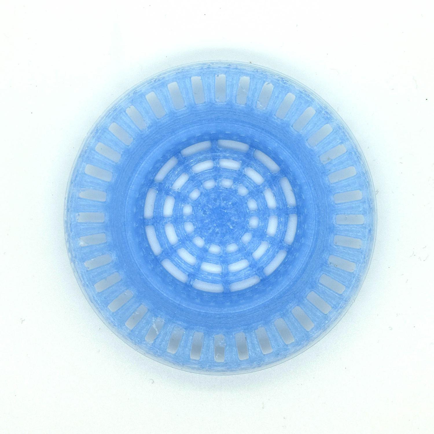 Sink stop stopper PETG plastic blue