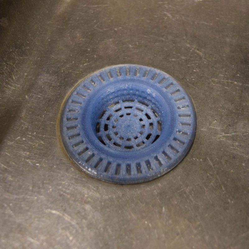 2x Sink stop stopper PETG plastic blue