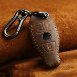 Genuine leather car key carabiner pendant for BMW