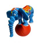 Flexi Elephant with ball circus toy decoration