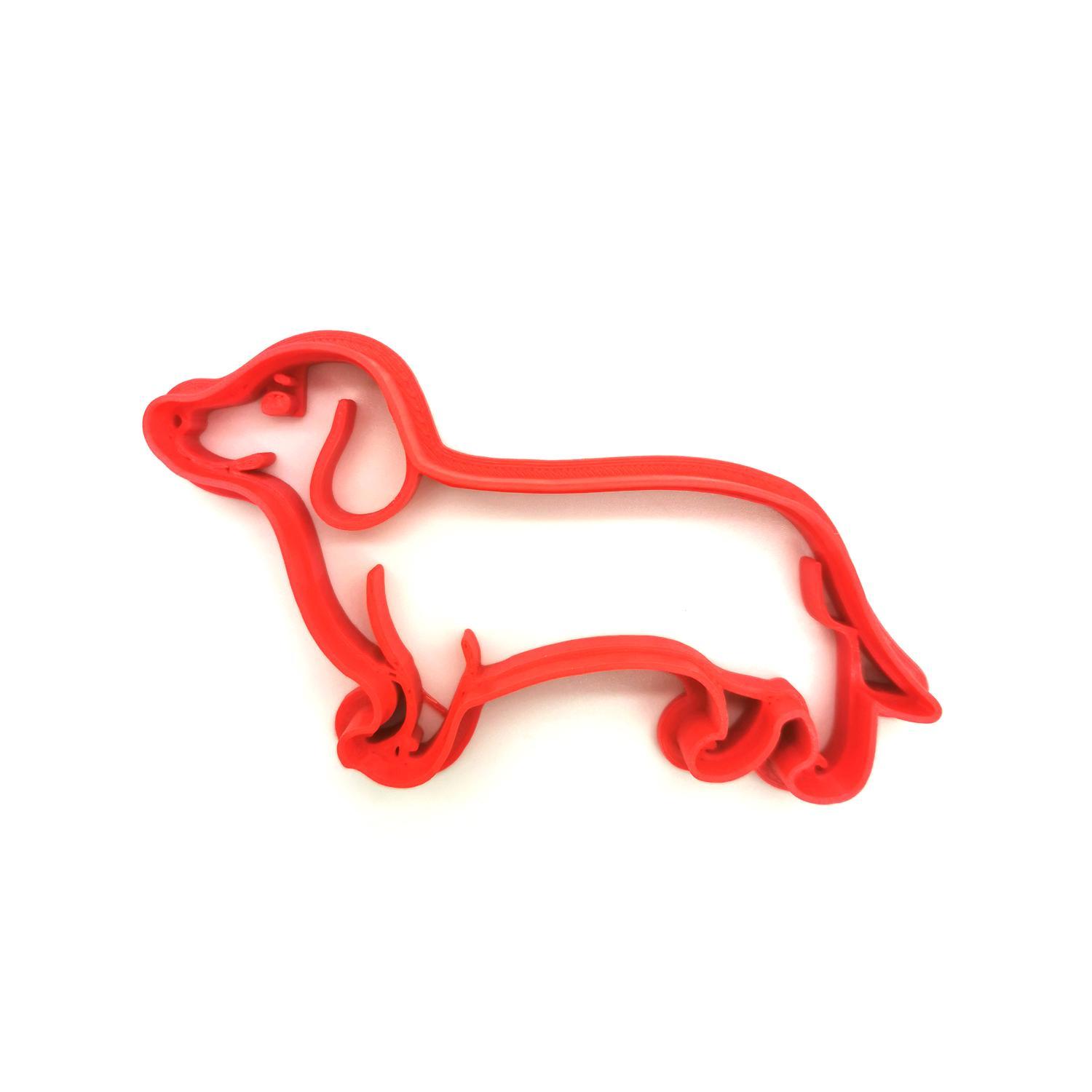 Dachshund dog 8 cm cookie cutter 2 pieces