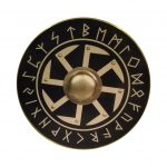 Wooden Slavic God Sun Wheel Viking handmade shield SWE35