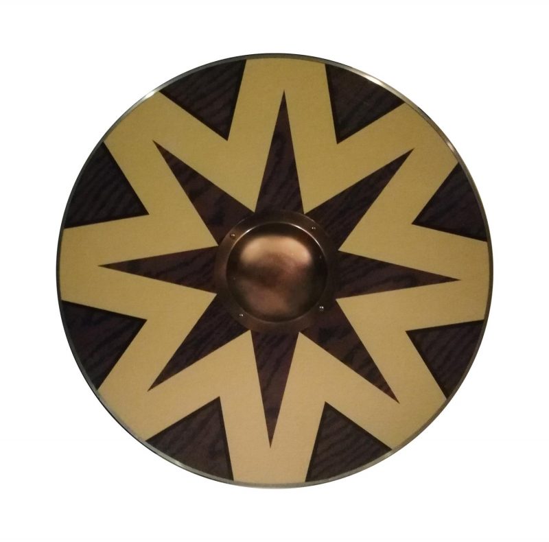 Wooden Slavic Viking Star handmade shield SWE37