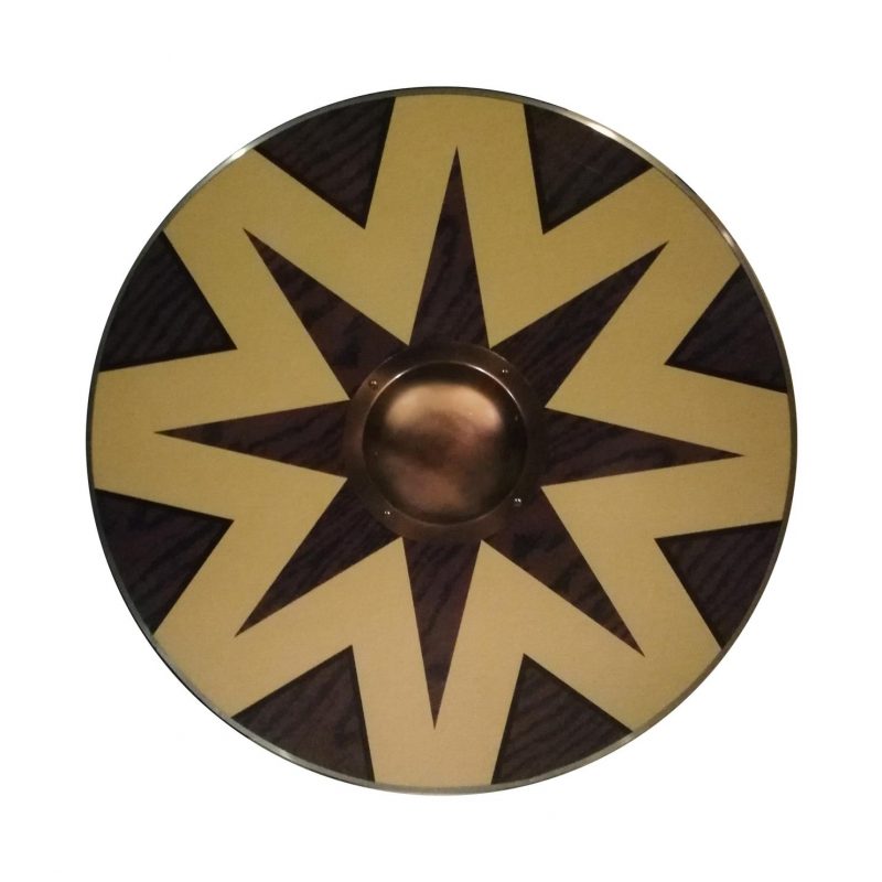 Wooden Slavic Viking Star handmade shield SWE37