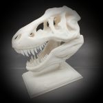 Tyrannosaurus Rex halloween skull decoration T-rex with stand