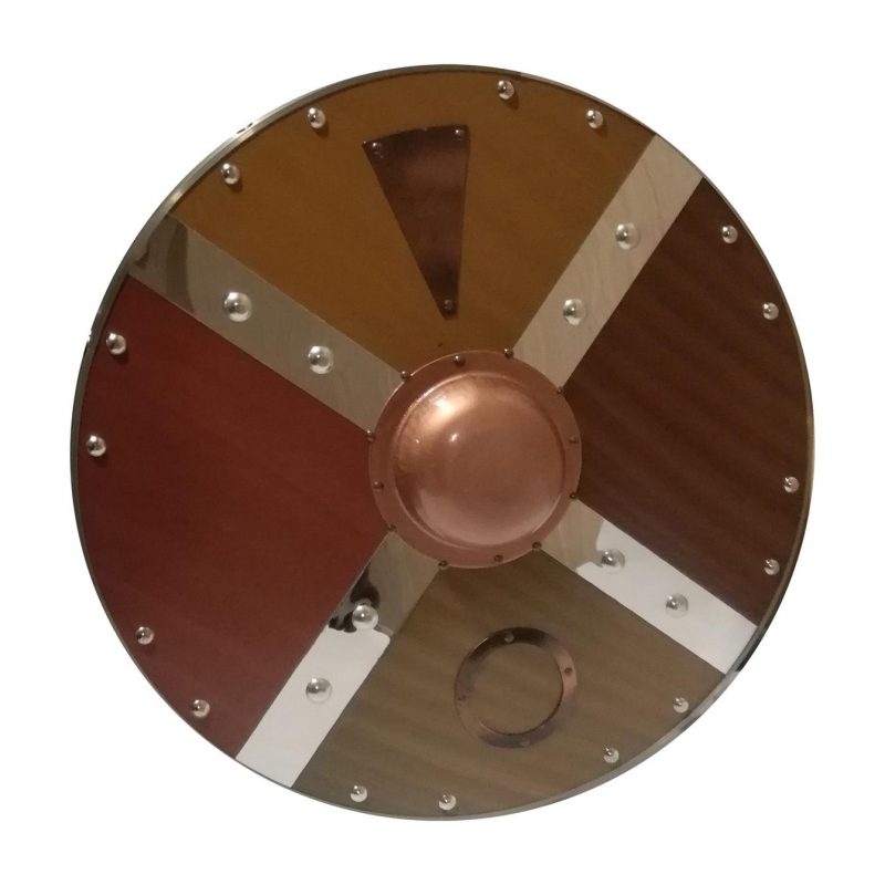 Wooden/metal Medieval Polished Viking Shield SWE71