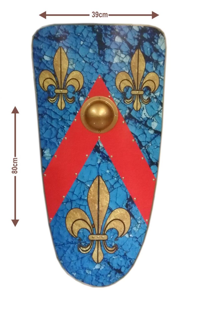 Wooden Medieval fleur de lis Viking Shield SWE136