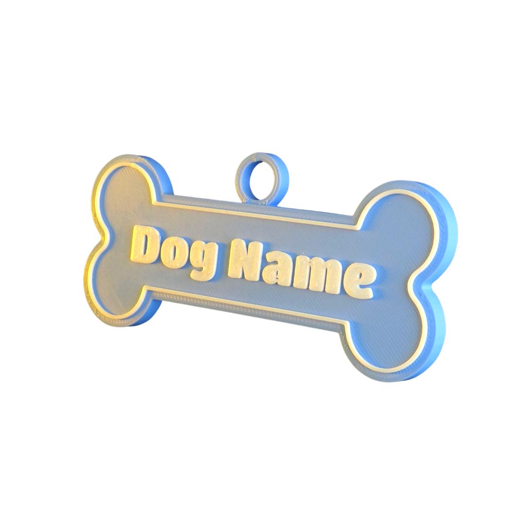 Customize Dog Name Bone Tag