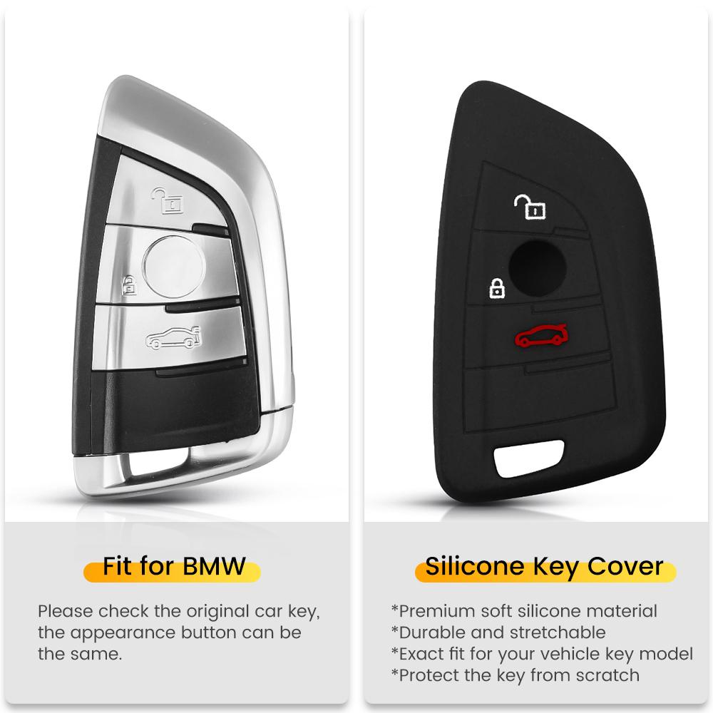 Silicone 3 knap car key case for BMW