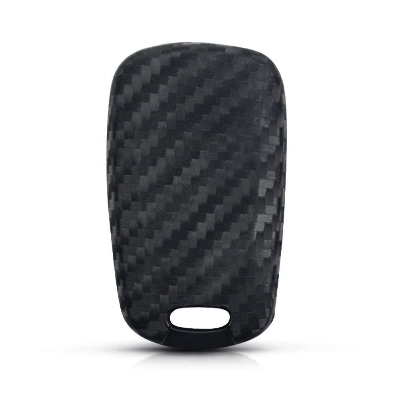 Carbon fiber silicone 3 buttons car key for Hyundai