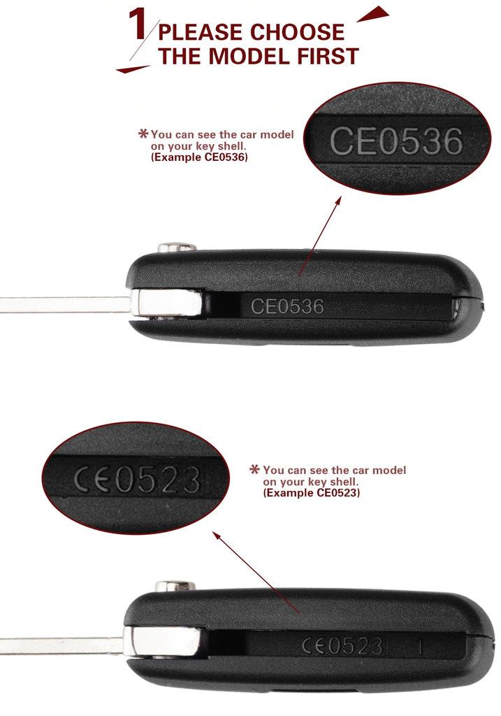 Key case shell 2 buttons CE0523 HU83 blade for Citroen