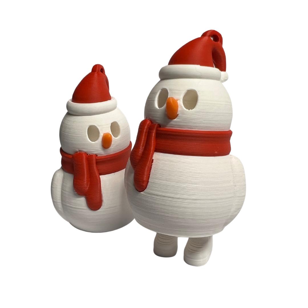 Snowman santa claus with legs keyring christmas tree decoration