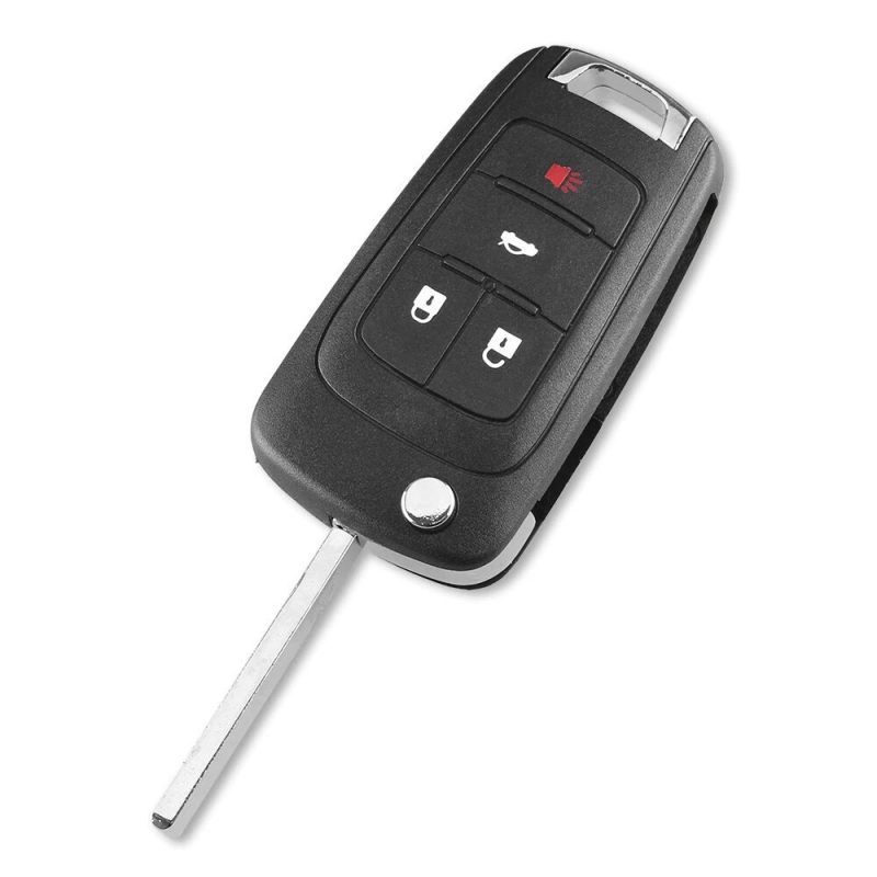 Flip remote key case 4 button HU100 for Opel