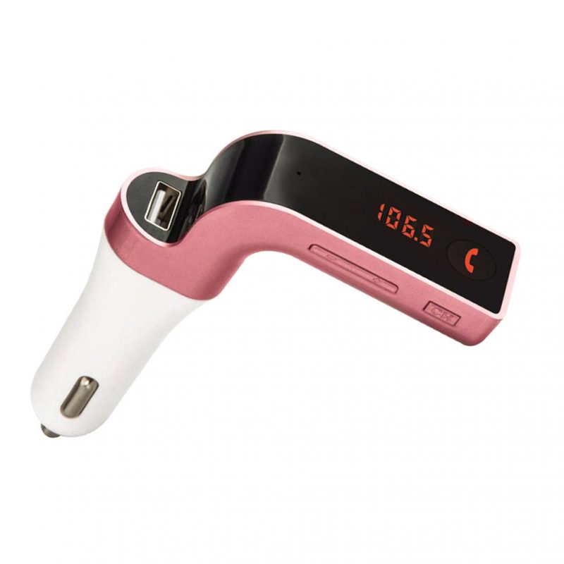 Bluetooth car FM transmitter modulator MP3 USB rosegold