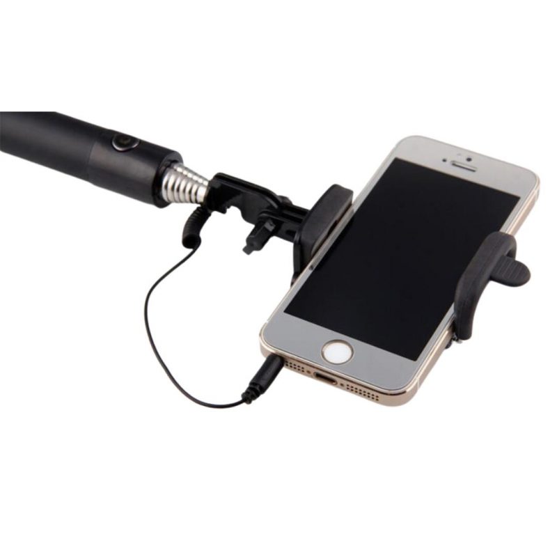 Plug and play foldable bracket selfie stick