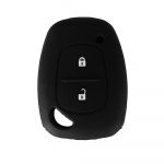 Silicone 2 buttons car key case black for Renault