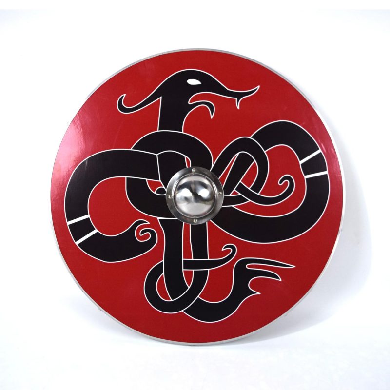 Wooden Medieval Dooms Snake Viking Shield SWE74