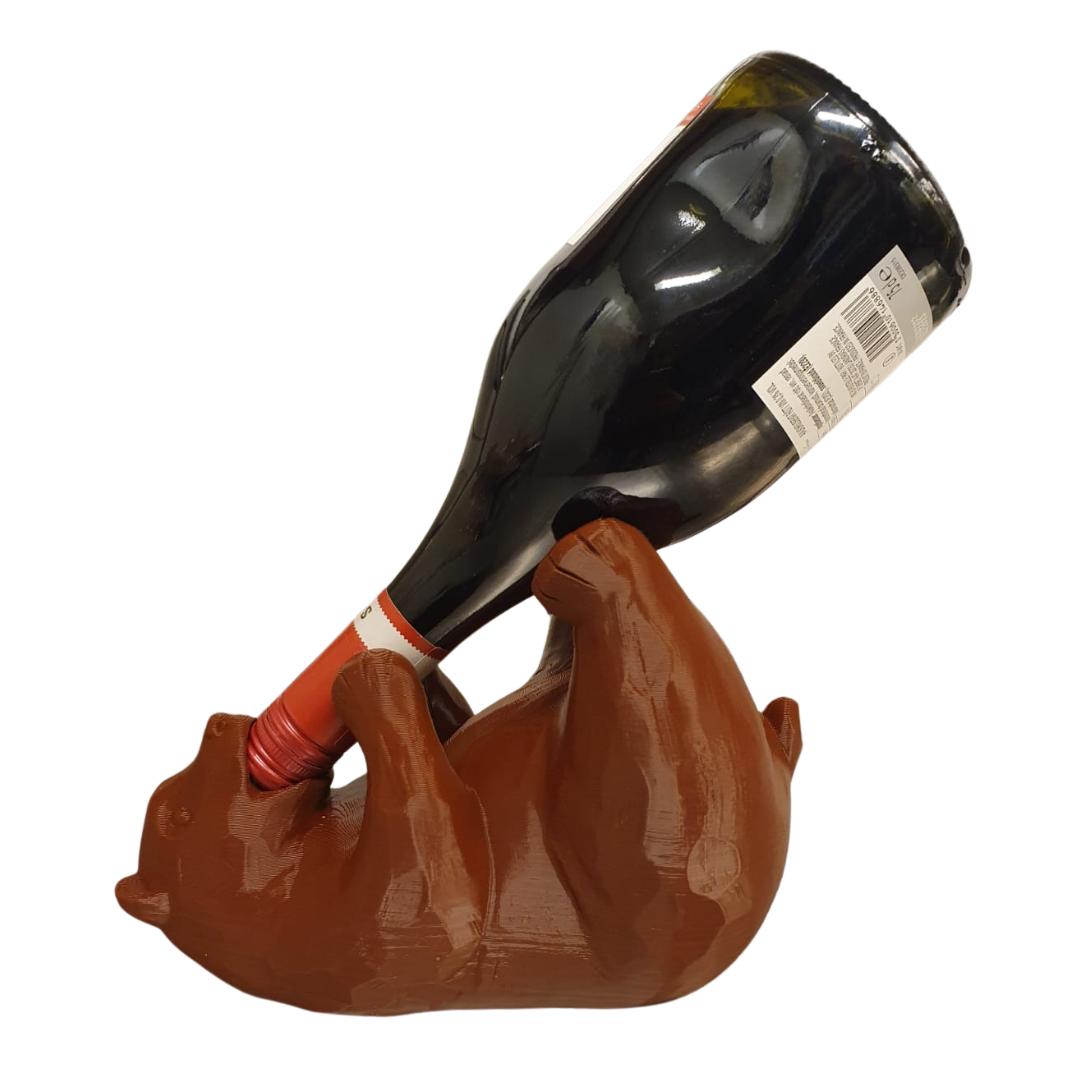 Bear warm hug drink wine bottle holder