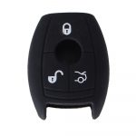 Silicone 3 buttons car key case black for Mercedes Benz