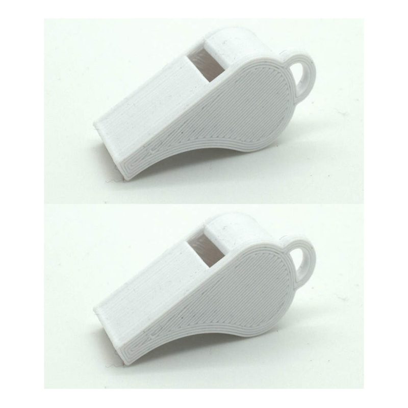 Whistle 2-pack PLA plastic 118+ Db white