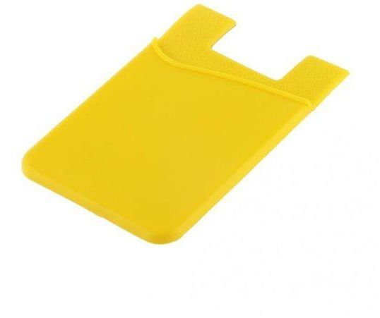 2x Silicone sock wallet card cash pocket sticker yellow