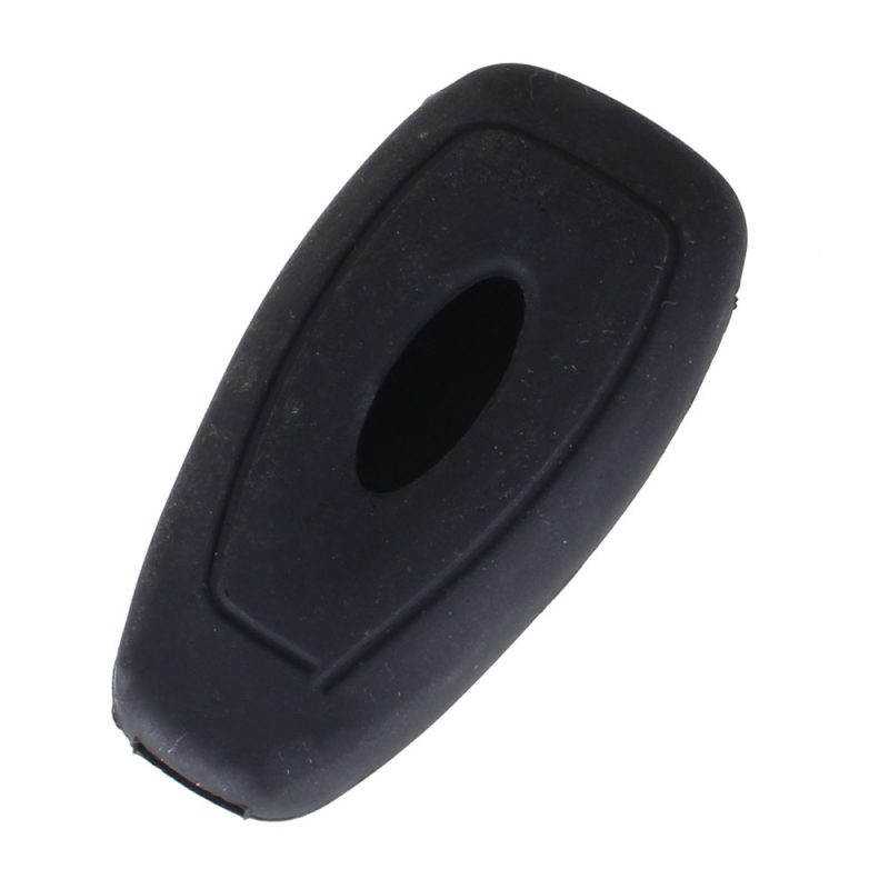 Silicone 3 buttons car key case black for Ford