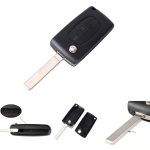 3-button CE0523 car key shell VA2 for PEUGEOT