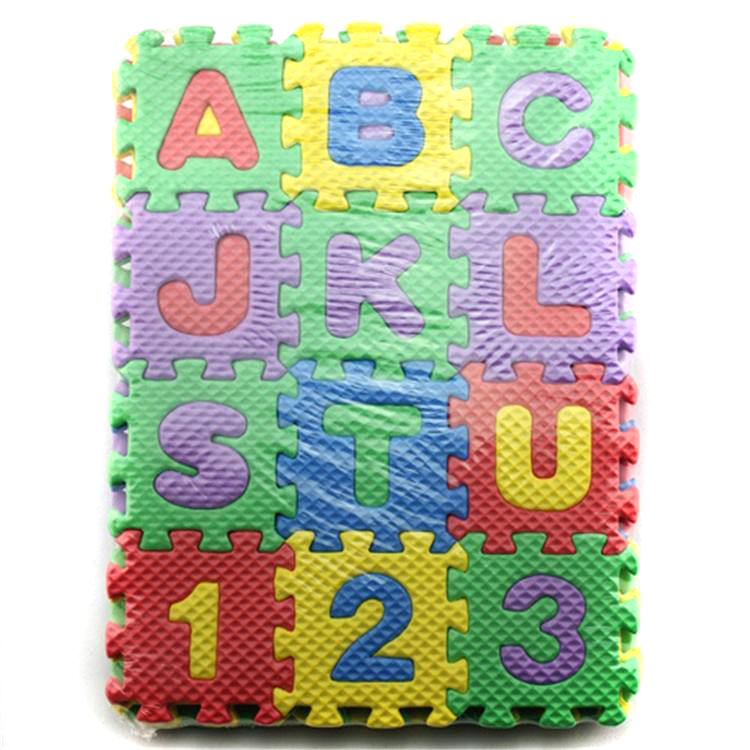 3x 36 pieces letters numbers puzzle mat floor carpet for children