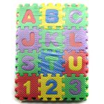2x 36 pieces letters numbers puzzle mat floor carpet for children