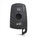 Carbon Fiber Silicone 3 buttons car key case for BMW