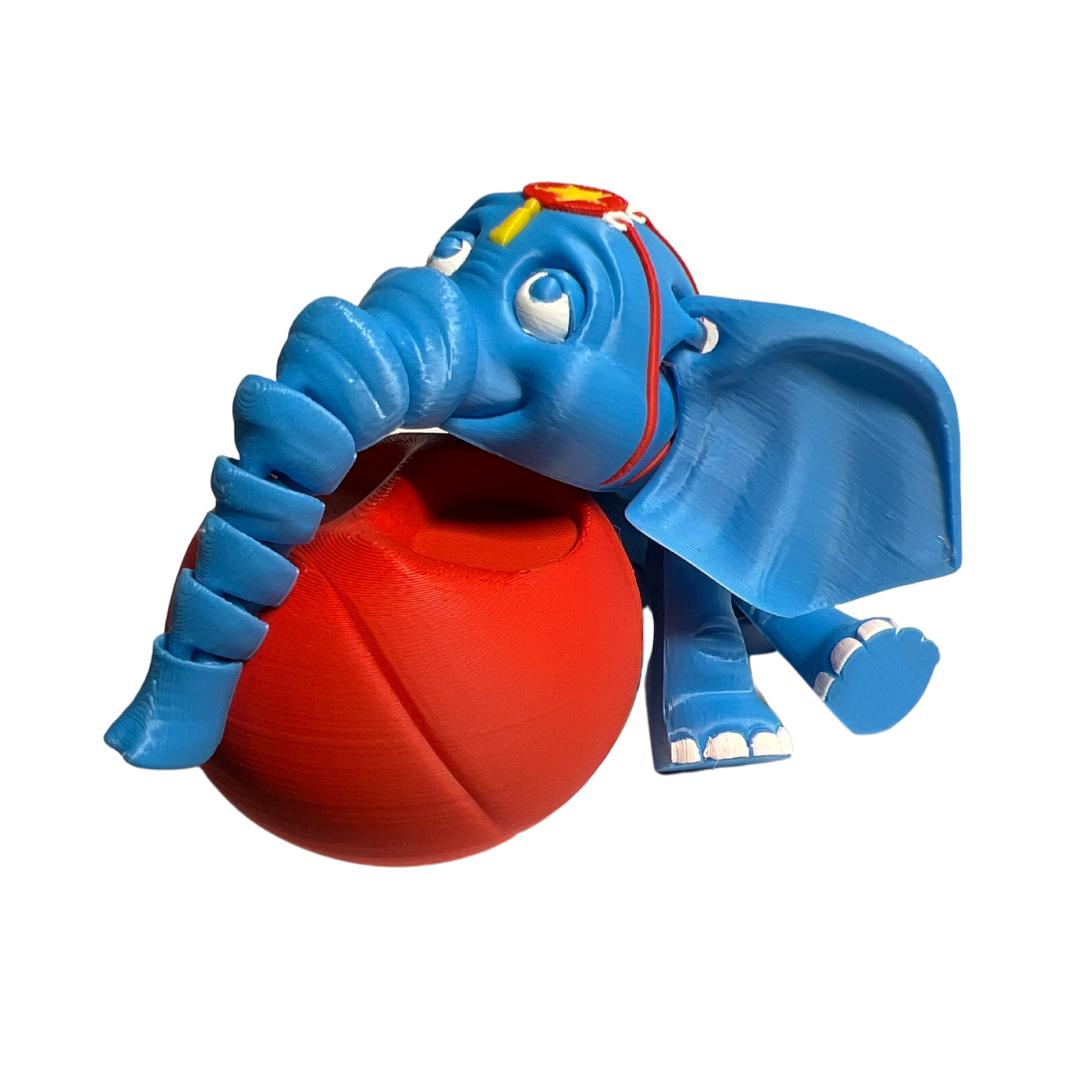 Flexi Elephant with ball circus toy decoration