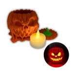 Halloween pumpkin melting ghost Candy Bowl/Night Light 2