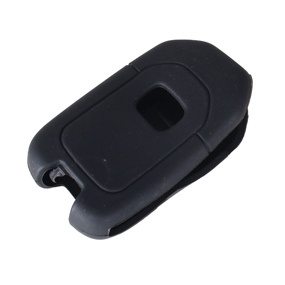 Silicone 2 buttons car key case black for Honda