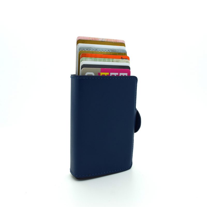 Double Anti-theft Wallet RFID Wallet Card Holder Blue