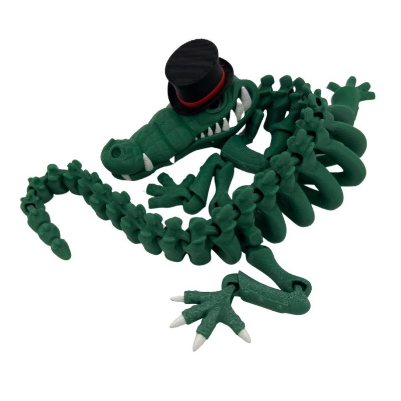 MagiCroc the Crocodile magician flexi skeleton decoration