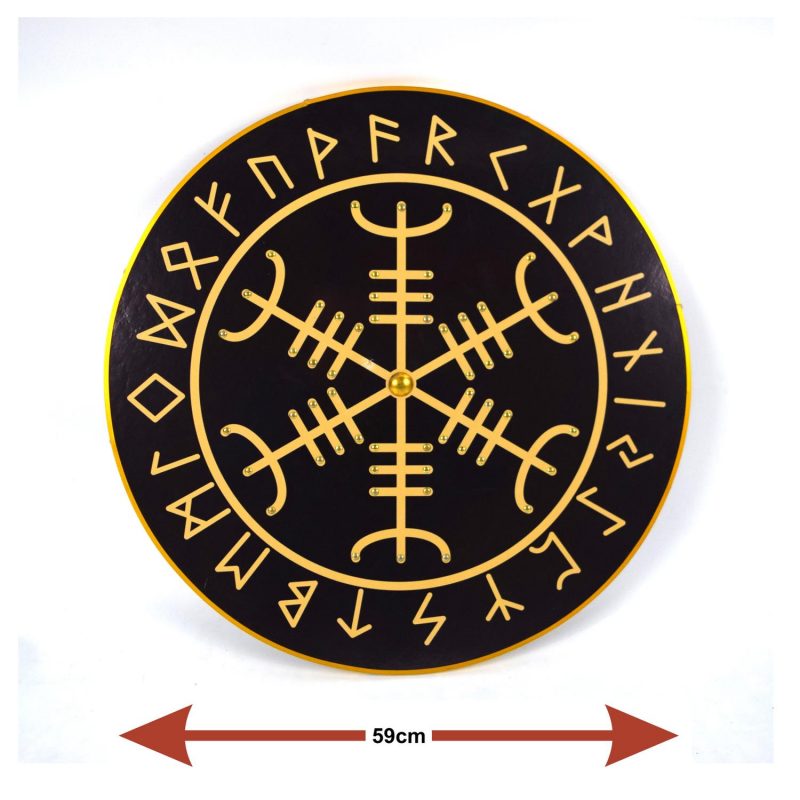 Runes Helm Awe Viking Medieval handmade Wooden shield SWE28