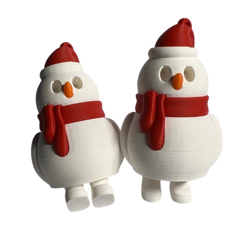 Snowman santa claus with legs keyring christmas tree decoration