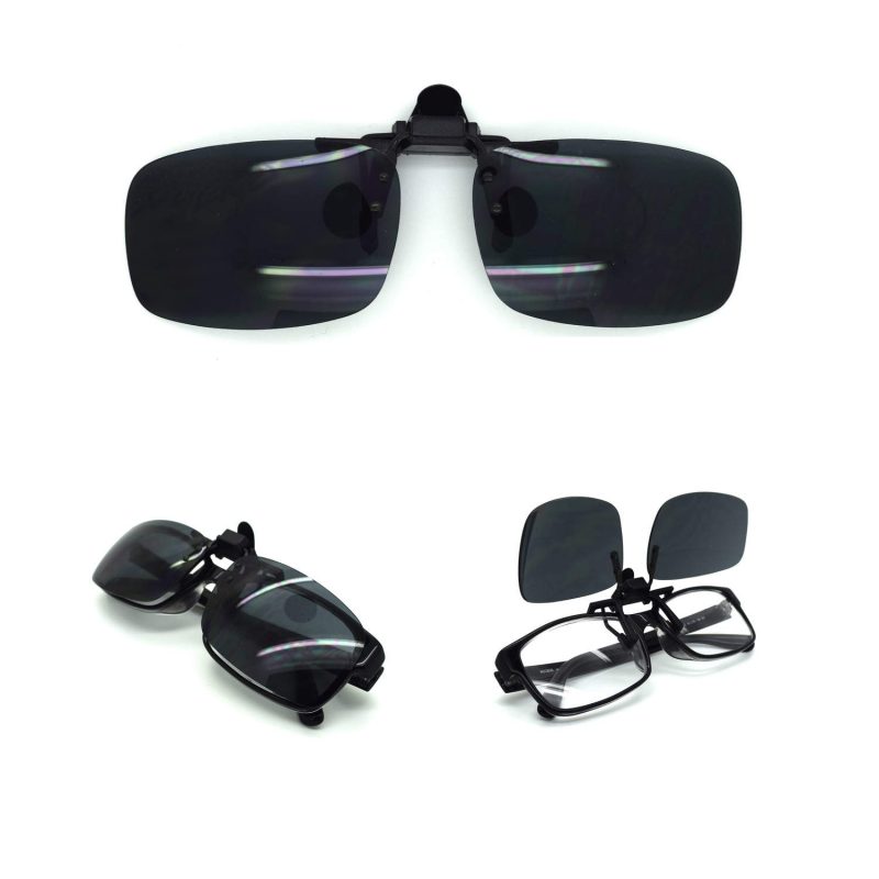 Flexible UV day night clip on flip up glasses TR11