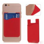 2x Silicone sock wallet card cash pocket sticker red