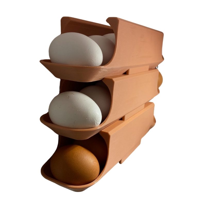 Stackable Eggs Holder Refrigerator, Egg Dispenser Automatic Rolling Tray