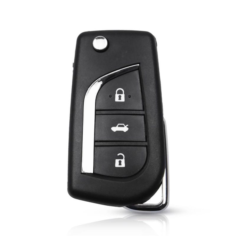 3 knappar Flip Key Shell Remote Case för Toyota