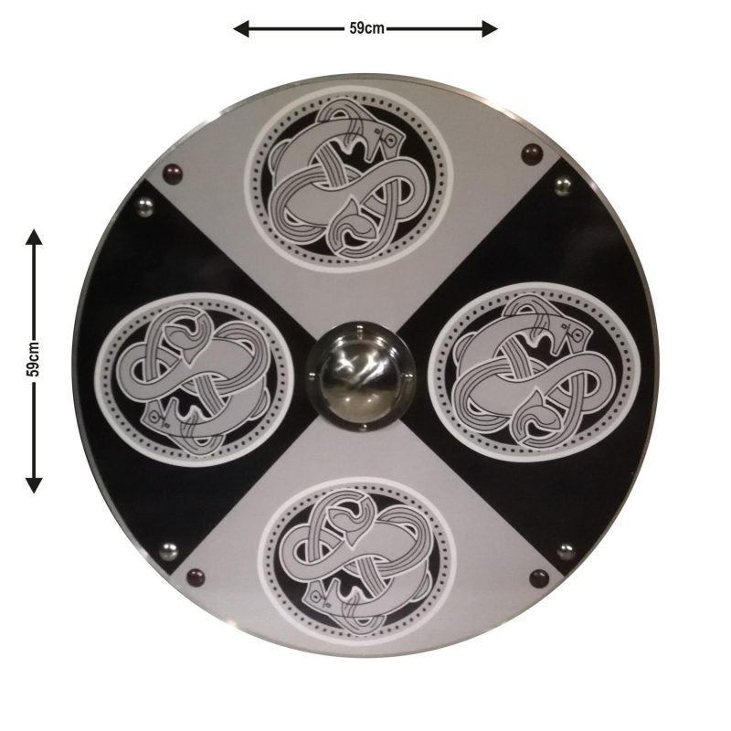 Trämedeltida fyra ormar Viking Shield SWE80