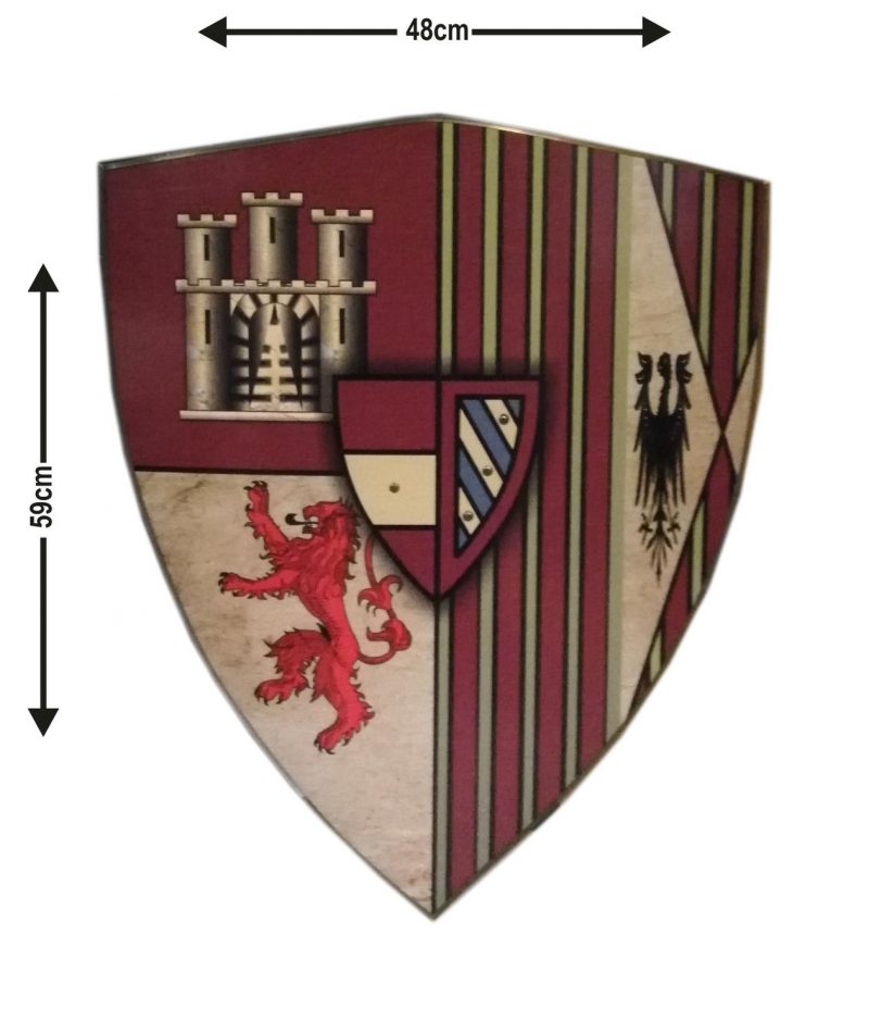 Trähus Lannister från GOT Viking Curved Shield SWE84