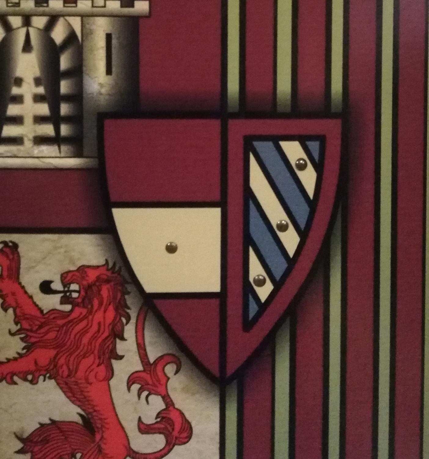 Trähus Lannister från GOT Viking Curved Shield SWE84