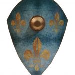 Trä fleur de lis Battle Armor Medieval Shield SWE148