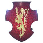 Träböjd Rampant Lion Viking Shield SWE176
